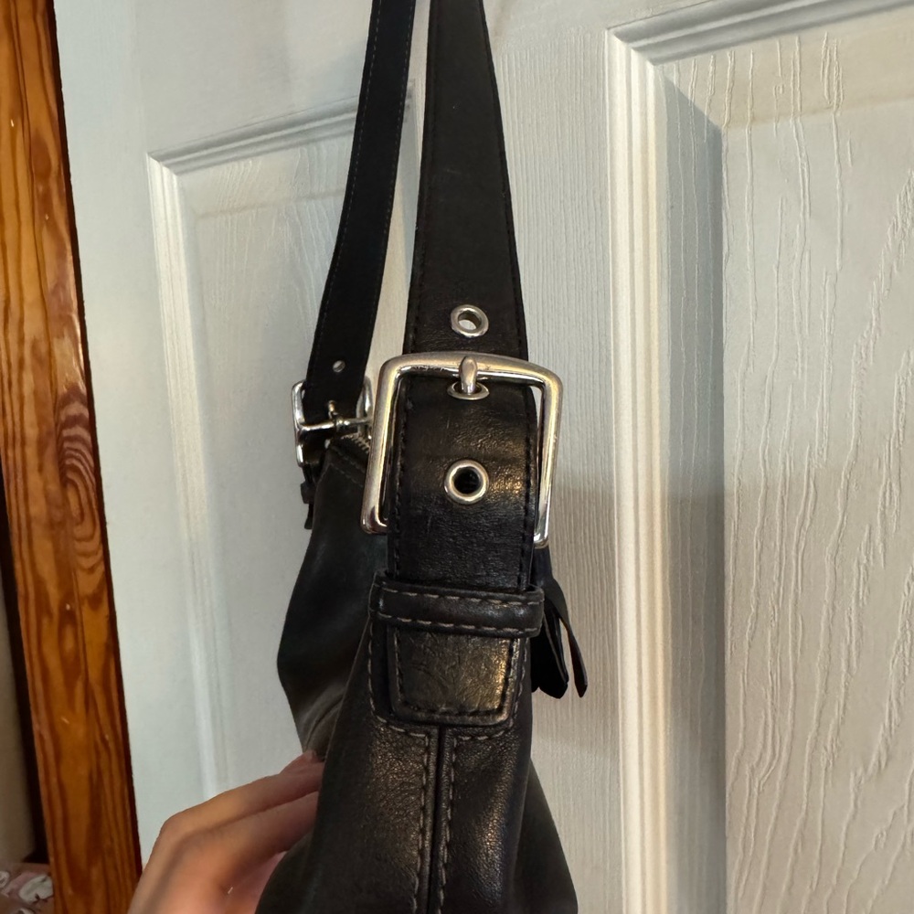 💫 🖤 Iconic Y2K Vintage Coach Hamptons SoHo Baguette - black Leather 🖤💫 - Picture 4 of 9